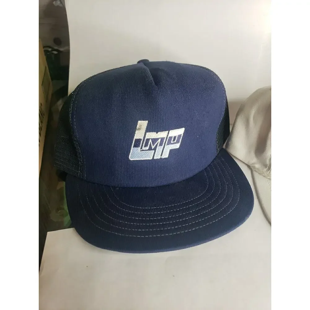 Lot Of 2 LMP Steel Wire Embroidered Logo Promo Hat Men's Strapback Baseball Cap